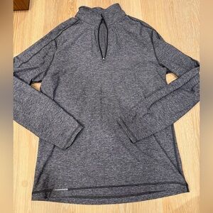 Lululemon Mens Medium Warm 1/4 Zip Pullover Heathered Gray Activewear